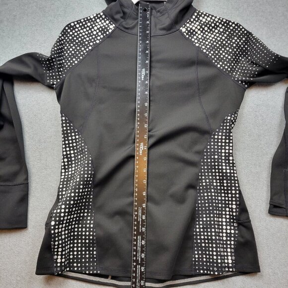 Athleta Womens Pullover Size Small Running Wild 1/2 Zip Hoodie Polka Dots - Picture 7 of 16
